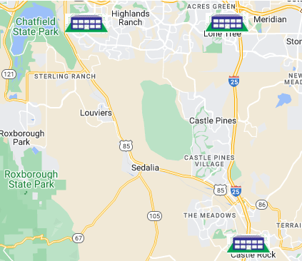 Map of Locations of Douglas County Motor Vehicle Offices